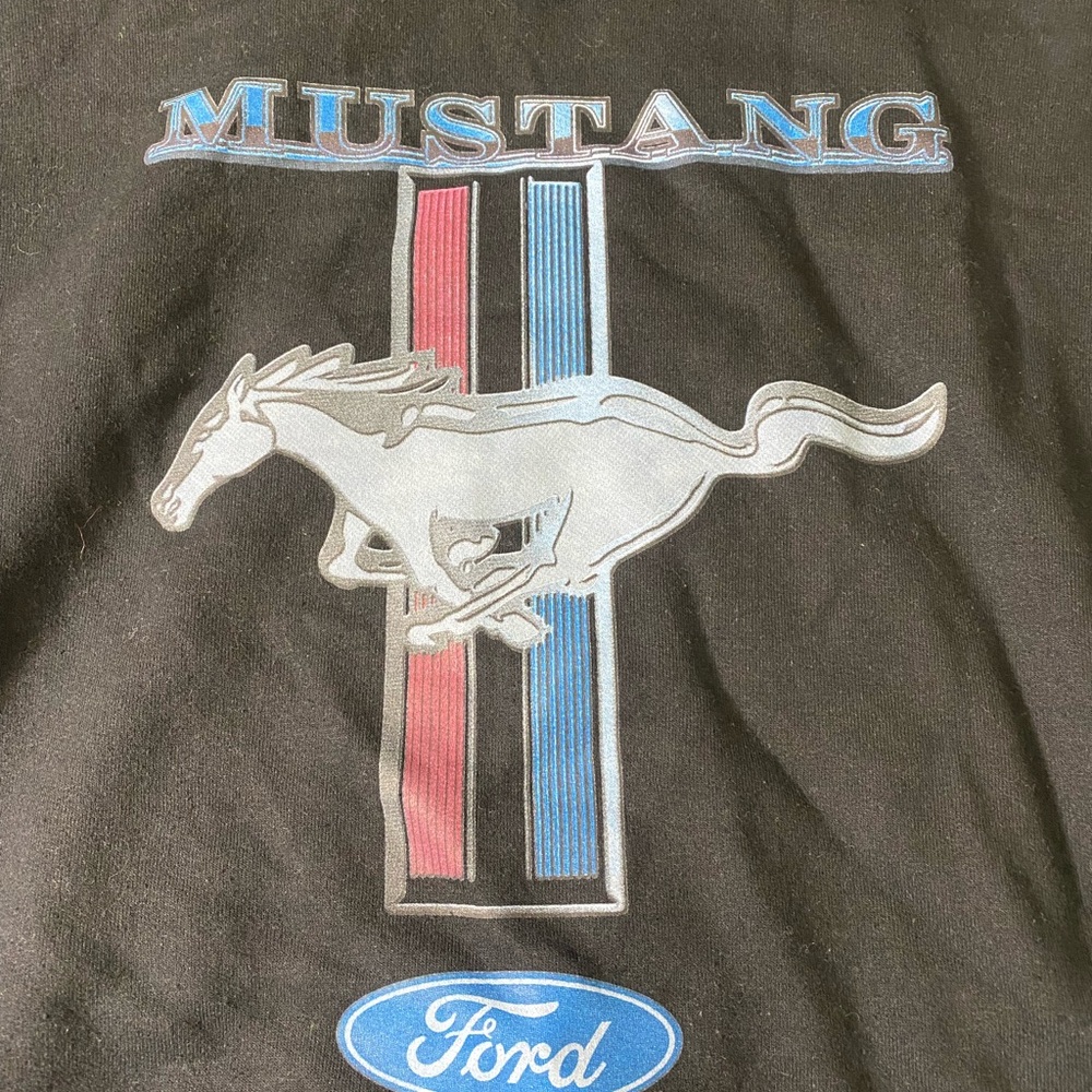 Mens Black Ford Mustang 2XL Classic Hoodie - Picture 2 of 14